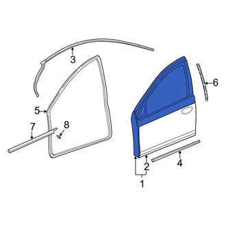Dodge OE - Front Left Door Shell