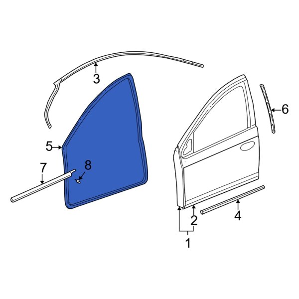 Dodge OE TM11WL5AC Front Door Seal