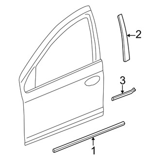 Dodge OE - Front Door - Exterior Trim