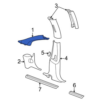 Dodge OE - Right Body A-Pillar Trim Panel