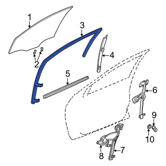Dodge OE - Front Right Window Channel