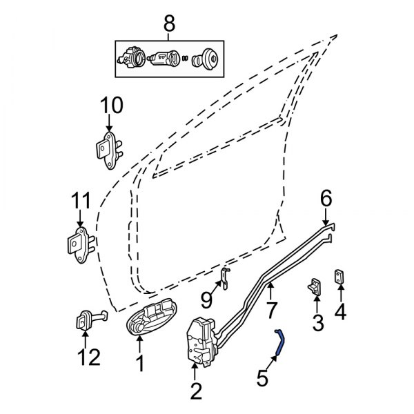 Door Lock Operating Rod