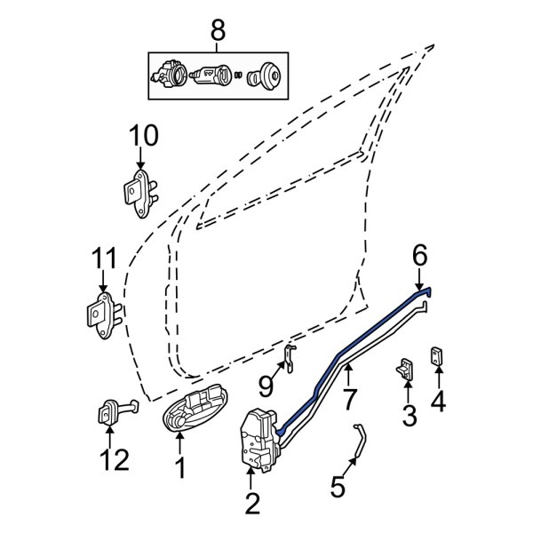 Door Lock Operating Rod