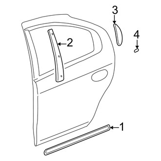 Dodge OE - Rear Door - Exterior Trim