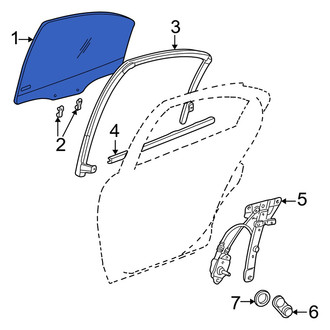 Dodge OE - Rear Left Door Glass