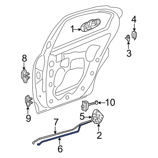 Door Lock Operating Rod