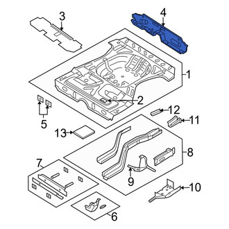 Dodge OE - Rear Floor Pan Crossmember