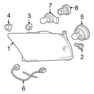 Dodge OE - Front Lamps - Headlamp Components
