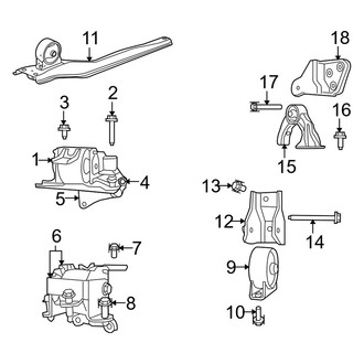 Dodge OE - Engine / Transaxle - Engine & Transmission Mounting (1.8L)