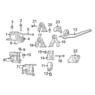 Dodge OE - Engine / Transaxle - Engine & Transmission Mounting (2.4L)
