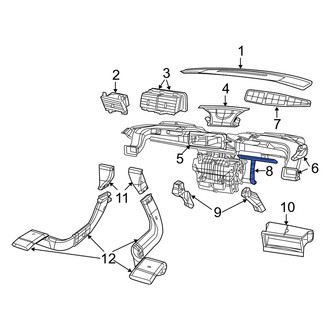 Dodge OE - Left Upper Cabin Air Intake Duct