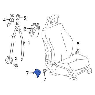 Dodge OE - Front Right Seat Belt Anchor Plate Cover