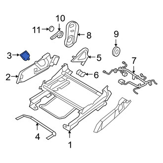Dodge OE - Front Right Seat Belt Anchor Plate Cover