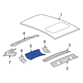 Dodge OE - Rear Lower Roof Header Panel