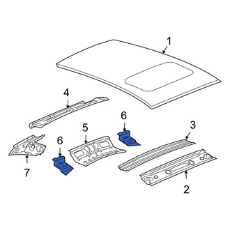Dodge OE - Left Roof Header Panel Bracket