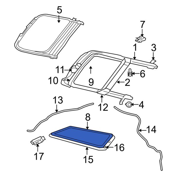 Dodge OE 5183172AC Sunroof Seal
