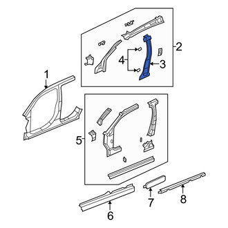 Dodge OE - Left Inner Body B-Pillar