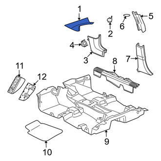 Dodge OE - Left Body A-Pillar Trim Panel
