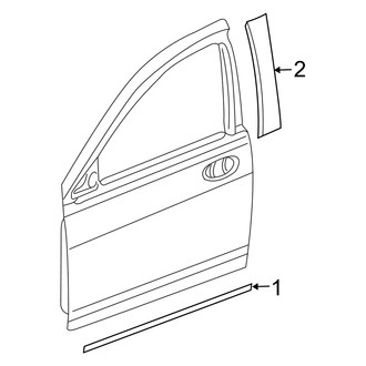 Dodge OE - Front Door - Exterior Trim