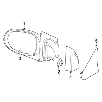 Dodge OE - Front Door - Outside Mirrors