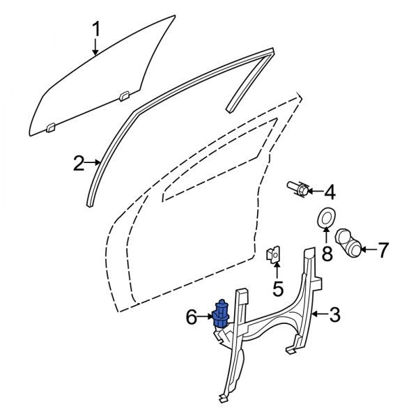 Dodge OE 5179961AA Front Left Power Window Motor