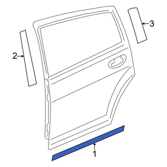 Dodge OE - Rear Door Molding