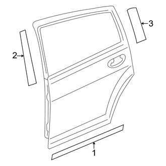 Dodge OE - Rear Door - Exterior Trim