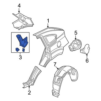 Dodge OE - Left Quarter Panel Reinforcement