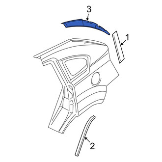 Dodge OE - Right Body C-Pillar Molding
