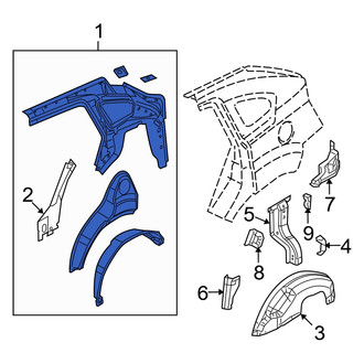 Dodge OE - Rear Left Inner Quarter Panel