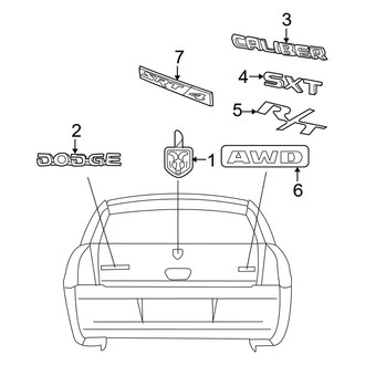 Dodge OE - Lift Gate - Exterior Trim