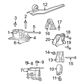 Dodge OE - Engine / Transaxle - Engine & Transmission Mounting (2.4L F Engine VIN Character)