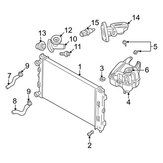 Dodge OE - Cooling - Radiator & Components (Sedan J / X Engine VIN Character)