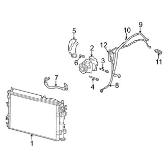 Dodge OE - Air Conditioner & Heater - Condenser, Compressor & Lines (Sedan 2.7L)