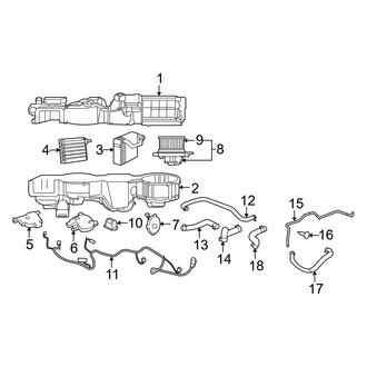 Dodge OE - Air Conditioner & Heater - Evaporator & Heater Components (Sedan 2.7L)