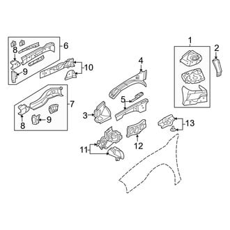 Dodge OE - Fender - Structural Components & Rails (Sedan)