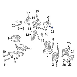 Dodge OE - Engine Mount Heat Shield Bolt