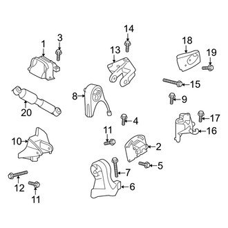 Dodge OE - Engine / Transaxle - Engine & Transmission Mounting (Sedan 2.7L)