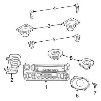 Dodge OE - Instrument Panel - Sound System (Sedan)