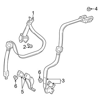 Dodge OE - Restraint Systems - Rear Seat Belts (Sedan)