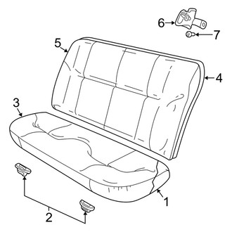 Dodge OE - Seats & Tracks - Rear Seat Components (W/O Center Armrest), (Sedan)