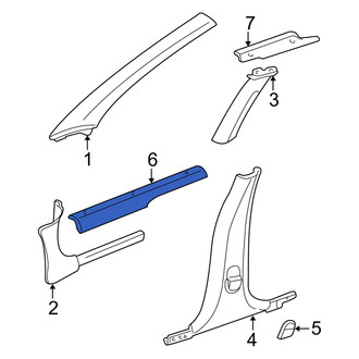 Dodge OE - Rear Right Door Sill Plate