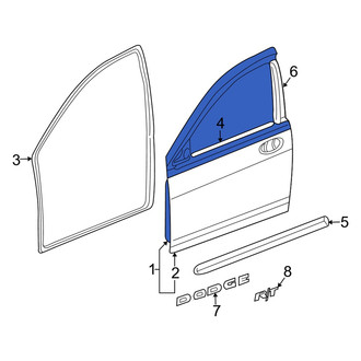Dodge OE - Front Right Door Shell