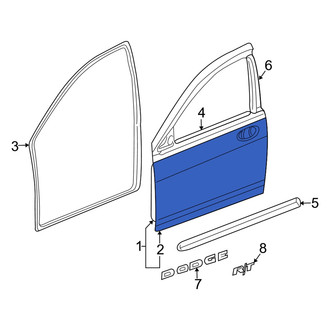 Dodge OE - Front Left Outer Door Outer Panel