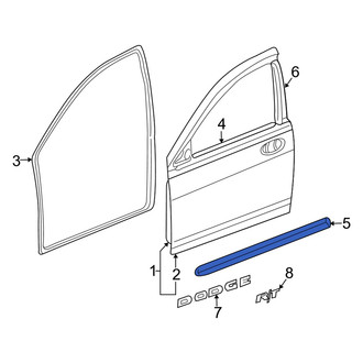 Dodge OE - Rear Left Door Molding