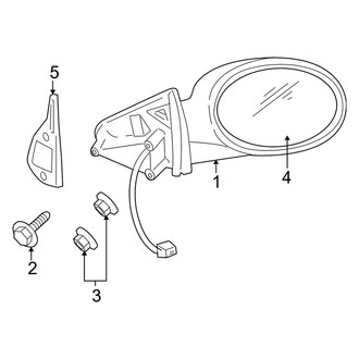 Dodge OE - Front Door - Outside Mirrors (Sedan)