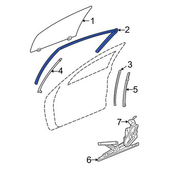 Dodge OE - Front Left Upper Window Channel