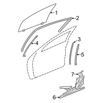 Dodge OE - Front Door - Glass & Hardware (Sedan)