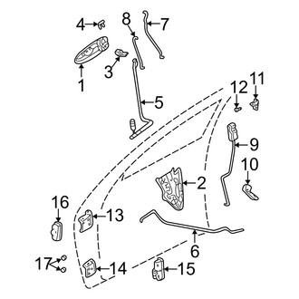 Dodge OE - Front Door - Lock & Hardware (Sedan)