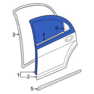 Dodge OE - Rear Left Door Shell